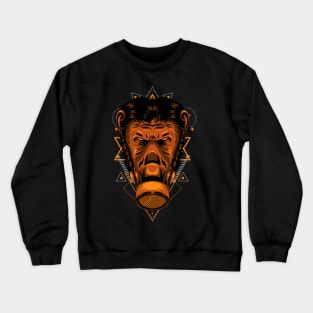 monkey cartoon lover Crewneck Sweatshirt